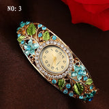 Rhinestone Lady Bracelet Leaf Flower Essential Banquet Women's Bracelet