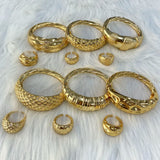 Dubai Women's Jewelry Set Wedding Anniversary Party Bangles