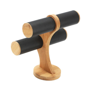 2-Layer Wood Bracelet Show Stand for Watch Organization