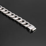 Heavy Duty Steel Chain Bracelet 15mm Stainless Steel Men's Cuban Jewelry