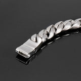 Heavy Duty Steel Chain Bracelet 15mm Stainless Steel Men's Cuban Jewelry