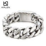 Steel Link Chain Bracelet Punk Biker Jewelry Men
