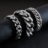 Steel Link Chain Bracelet Punk Biker Jewelry Men