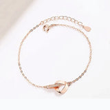 925 Silver Circle Charm Bracelet Pink Accessory Y2K Party Gift