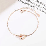 925 Silver Circle Charm Bracelet Pink Accessory Y2K Party Gift