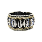 Romantic Crystal Glass Pearl Beaded Bracelet Women Femme