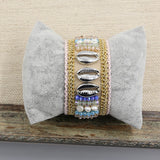 Romantic Crystal Glass Pearl Beaded Bracelet Women Femme