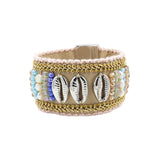 Romantic Crystal Glass Pearl Beaded Bracelet Women Femme