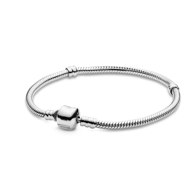 Barrel Buckle Snake Bracelet Women Jewelry 925 Silver