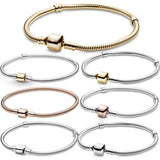 Barrel Buckle Snake Bracelet Women Jewelry 925 Silver