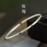 Chinese Style Solid Caulis Spaghetti Open Bracelet