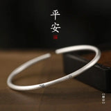 Chinese Style Solid Caulis Spaghetti Open Bracelet