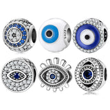 Zircon Hollow Beads Eye S925 Sterling Silver Bracelet DIY