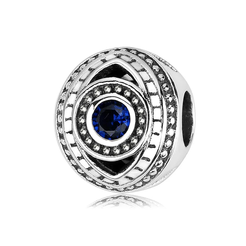 Zircon Hollow Beads Eye S925 Sterling Silver Bracelet DIY