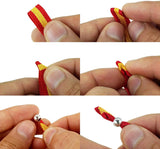 Spain Fabric Flag Bracelet with Bow and Ball