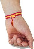 Spain Fabric Flag Bracelet with Bow and Ball