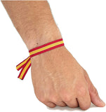 Spain Fabric Flag Bracelet with Bow and Ball