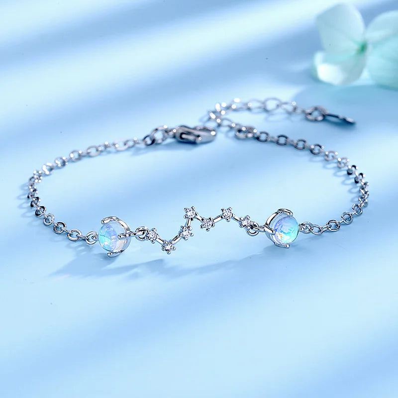 Moonstone Beidou Seven-Star Bracelet Female Women's Moonstone Bracelet