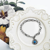 925 Sterling Silver Bracelet for Charm Stone - Unique Gift for Women
