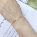Chain Bracelet with Adjustable Charm for Woman