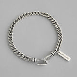 925 Sterling Silver Geometric Chain Bracelet for Women