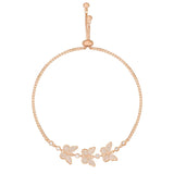 Zircon Butterfly Charm Link Bracelet for Women