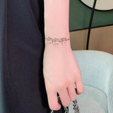 Zircon Butterfly Charm Link Bracelet for Women