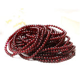 Wine Garnet Stone Bead Bracelet for Women Girls