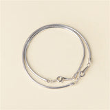 925 Sterling Silver Snake Chain Bracelet Women's Charm Jewelry