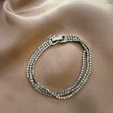 Crystal Three Layer Bracelet for Women