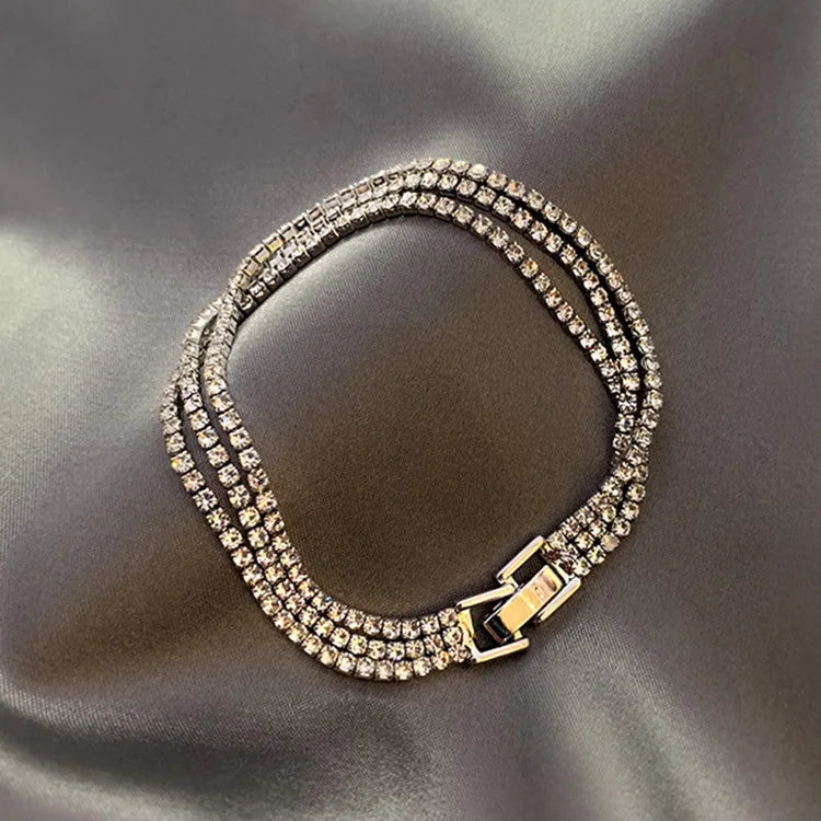 Crystal Three Layer Bracelet for Women