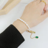 Women's Stainless Steel Pearl Bracelet