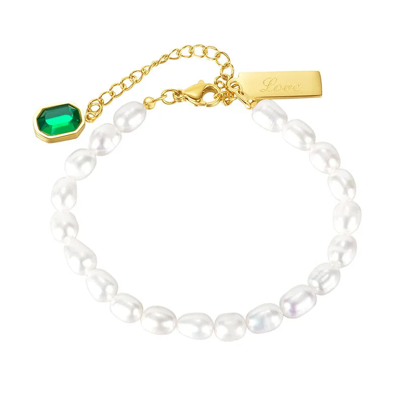 Women's Stainless Steel Pearl Bracelet