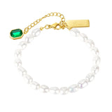 Women's Stainless Steel Pearl Bracelet