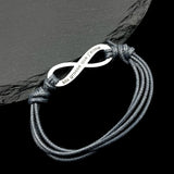 Personalized Infinity Symbol Bracelet Stainless Steel Engraved N