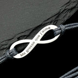 Personalized Infinity Symbol Bracelet Stainless Steel Engraved N