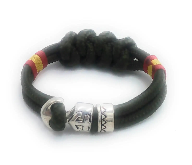 Spain Army Green Bracelet Knot Flag