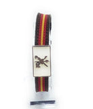 Green Legion Spain Flag Leather Bracelet