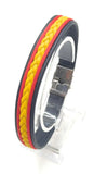 Braided Leather Bracelet Spain Flag