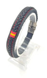 Braided Leather Bracelet Flag Spain
