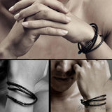 Leather Braided Bracelet for Women Men Baby