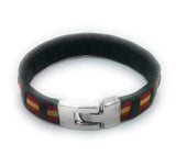 Leather Flag Spain Bracelet Discontinuous