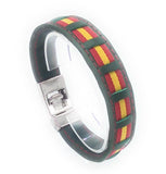 Leather Flag Spain Bracelet Discontinuous
