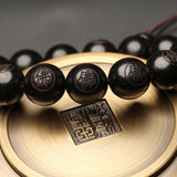 Wooden Rosary Buddha Bracelet Stretch Lucky Bracelet