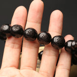 Wooden Rosary Buddha Bracelet Stretch Lucky Bracelet