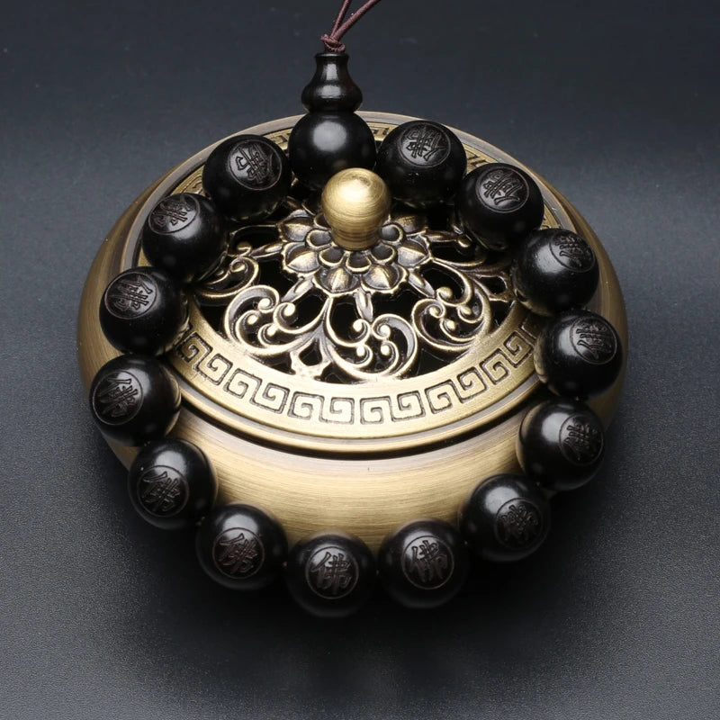 Wooden Rosary Buddha Bracelet Stretch Lucky Bracelet