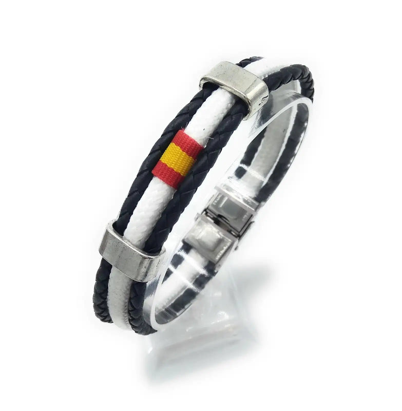 Spain Flag Metal Rope Bracelet