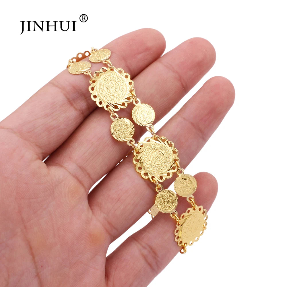 African Coin Bracelet for Women Wedding Party Bangle