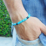 Boho Bracelet Stack Mens Hematite Beach Jewellery