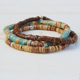 Boho Bracelet Stack Mens Hematite Beach Jewellery